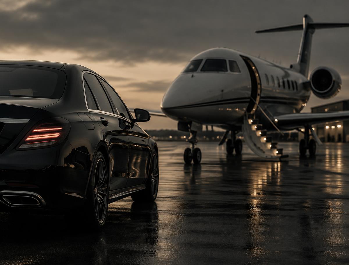 Luxury ground transport at the airport